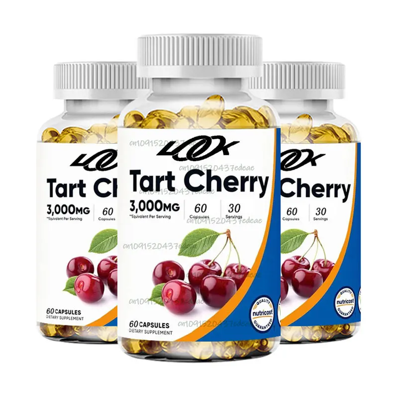 

Sour cherry extract 3000mg 60 capsules (30 servings) vegetarian capsules - gluten free, non genetically modified