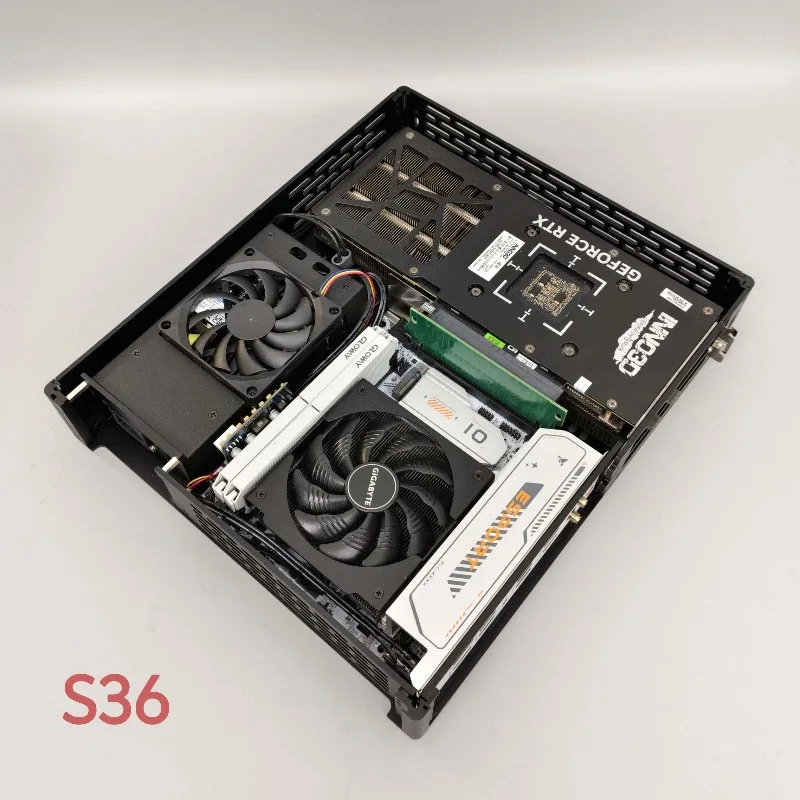 S35 chassis 4L portable mini ITX tiled small host, supporting dual-fan graphics cards