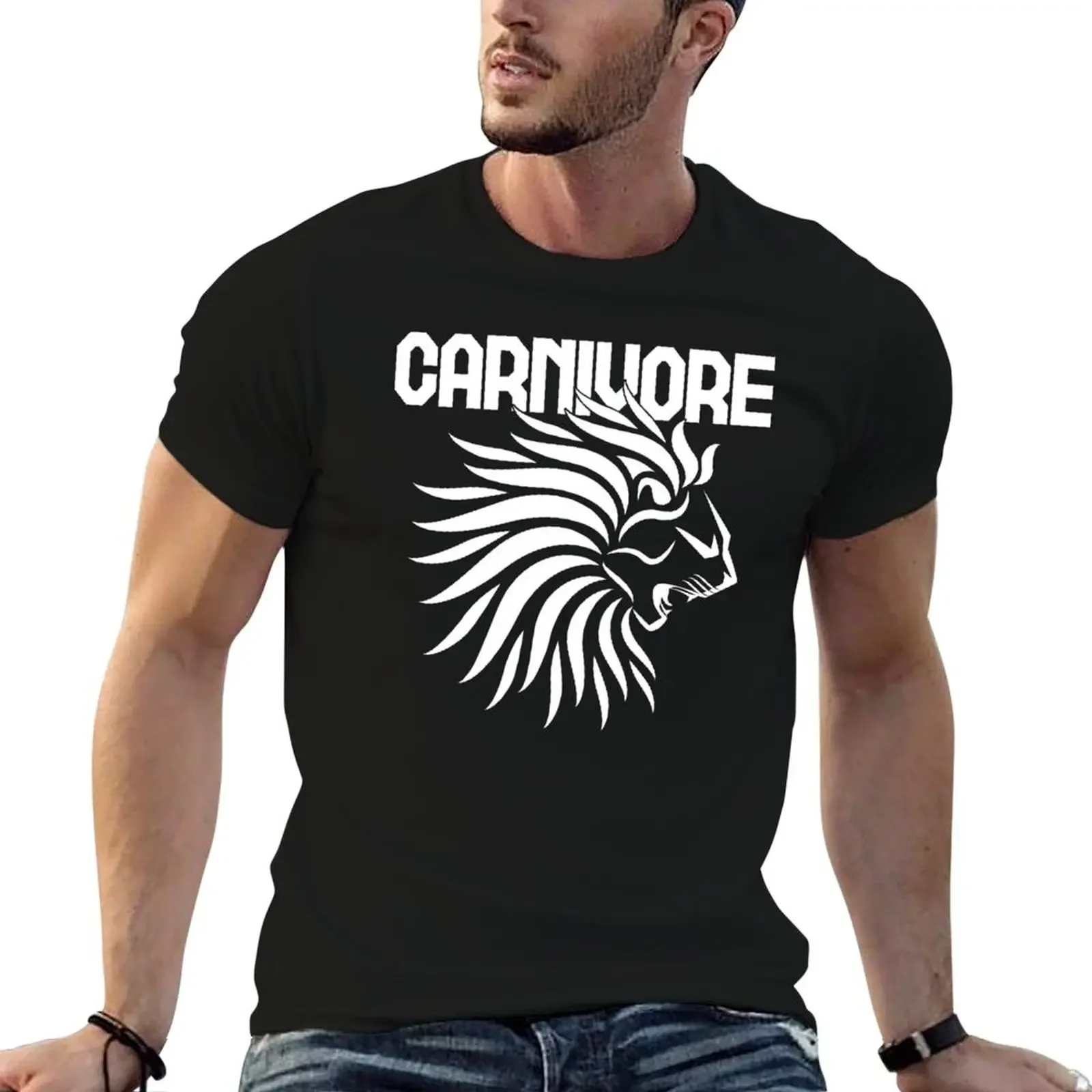 Carnivore Lion Meat Eater T-Shirt summer clothes blue archive vintage clothes mens shirts graphic tee