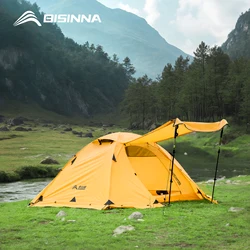 BISINNA 4 Season Camping Tent With Snow Skirt 2 Person Double Layer Aluminum Pole Tent for Outdoor Backpack Picnic Hiking