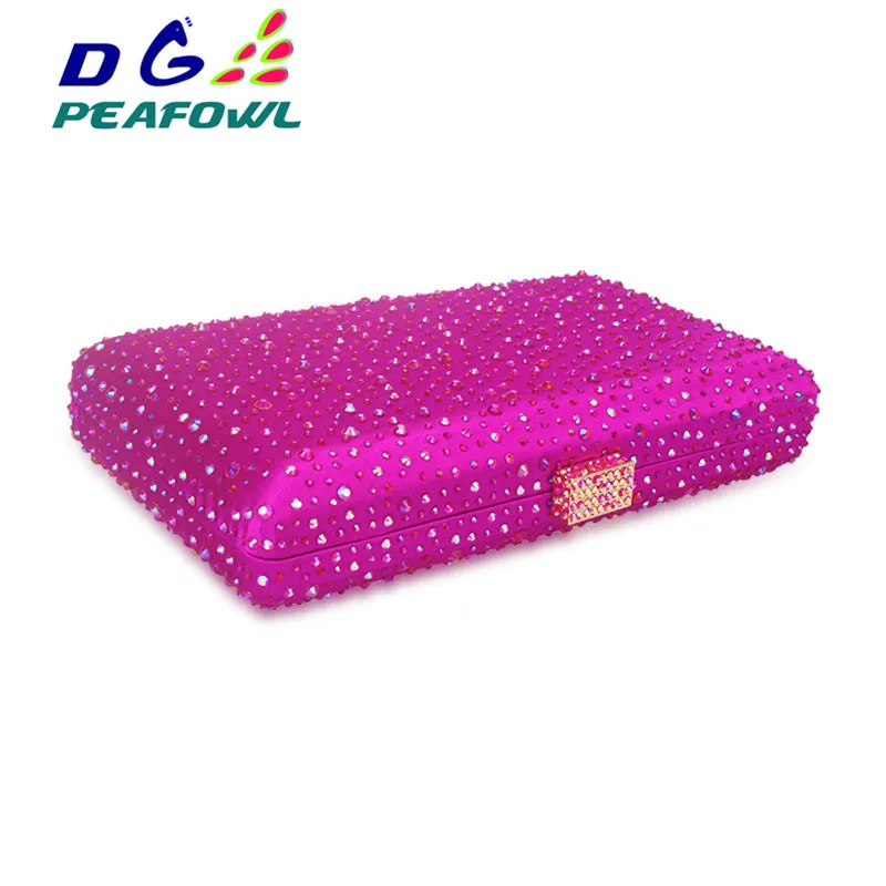 DGPEAFOWL Dazzling  Women WEDDING Minaudiere Bag 5 Color Golden Crystal Clutch Evening Bag Wedding Party Box Handbag And Purse