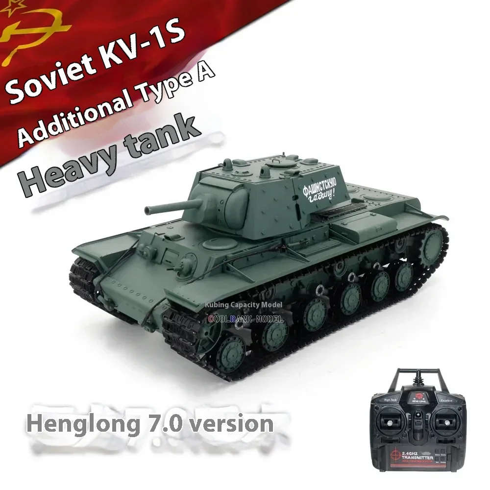 2024 nuovo Kv-1s Henglong Heavy Remote Controlled Tank Simulation Fighting Sports Tracked Tank Model Toy regalo divertente per bambini