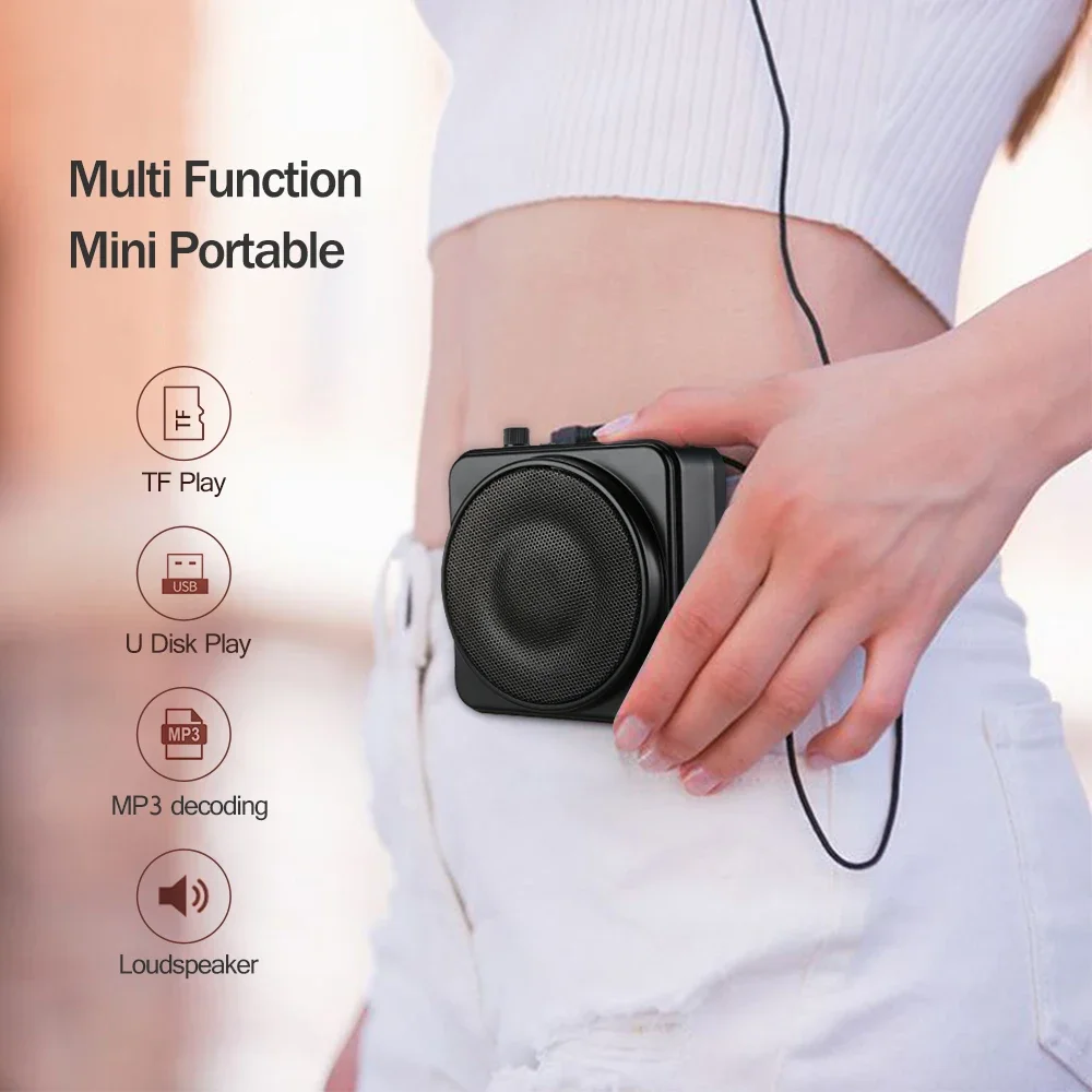 

MR2500W Portable 22W Wireless Bluetooth PA Voice Amplifier with Headset Microphone 2200mA Speaker
