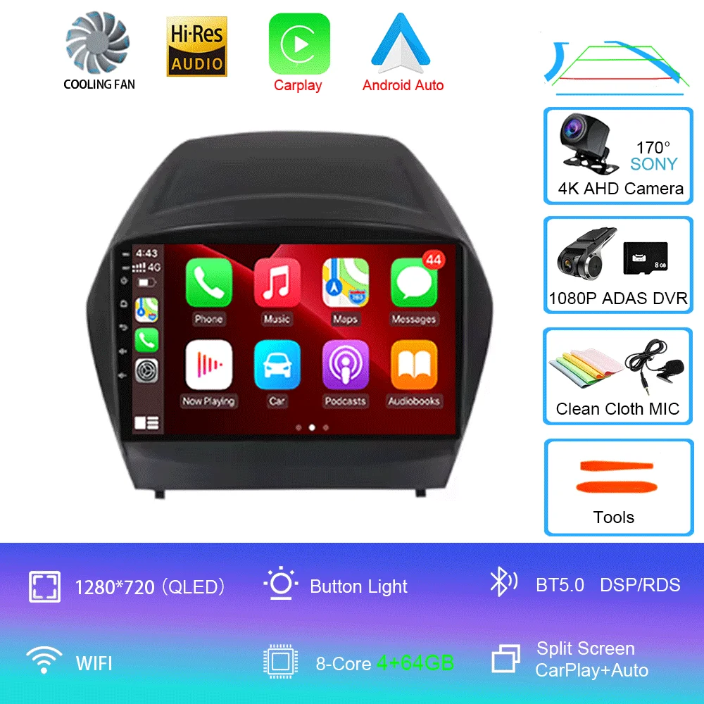 Voor HYUNDAI TUCSON IX35 2012 2013 2014 2015 8-core 4G WIFI Android 16 Auto Multimedia Stereo Auto DVD Speler Navigatie GPS Radio