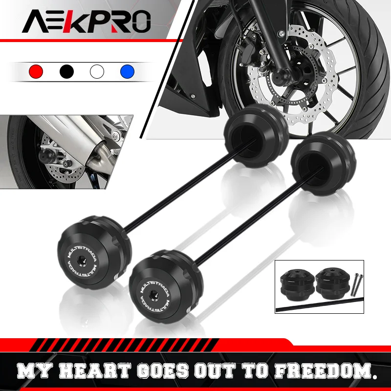 For MULTISTRADA 1100 1200 1260 /S/Enduro Motorcycle Front Axle Fork Crash Sliders Wheel Falling Protector Pad multistrada