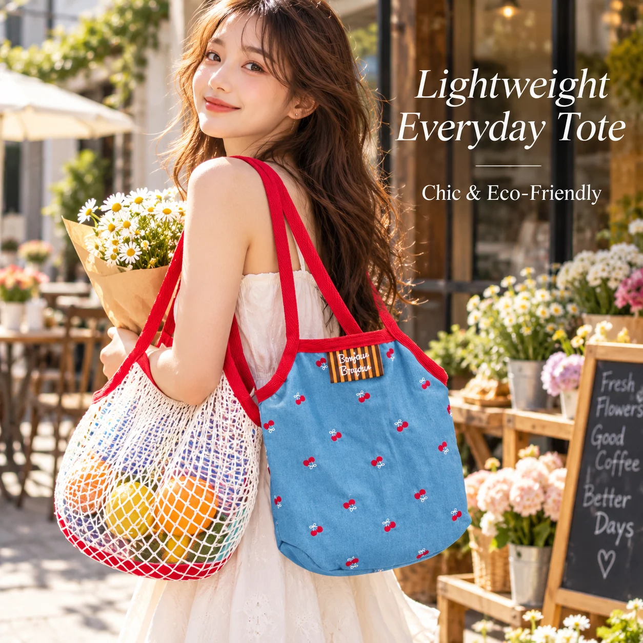 Korean INS Style Donut Shoulder Bag, Fashionable Tote for Daily Matching, Eco-Friendly Shopping Bag