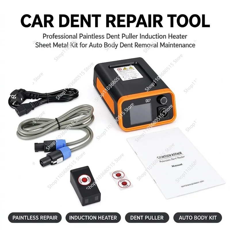 Car Dent Repair Tool Professional Paintless Dent Puller Induction Heater Sheet Metal Kit For Auto Body Dent Removal Maintenance