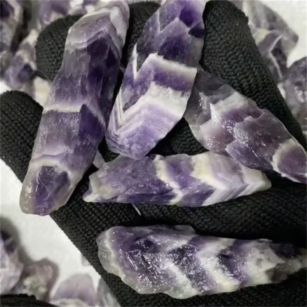 Natural Crystal Rough Stone Raw purple Mineral Irregular Dream Amethyst Chevron rocks For fengshui decorations