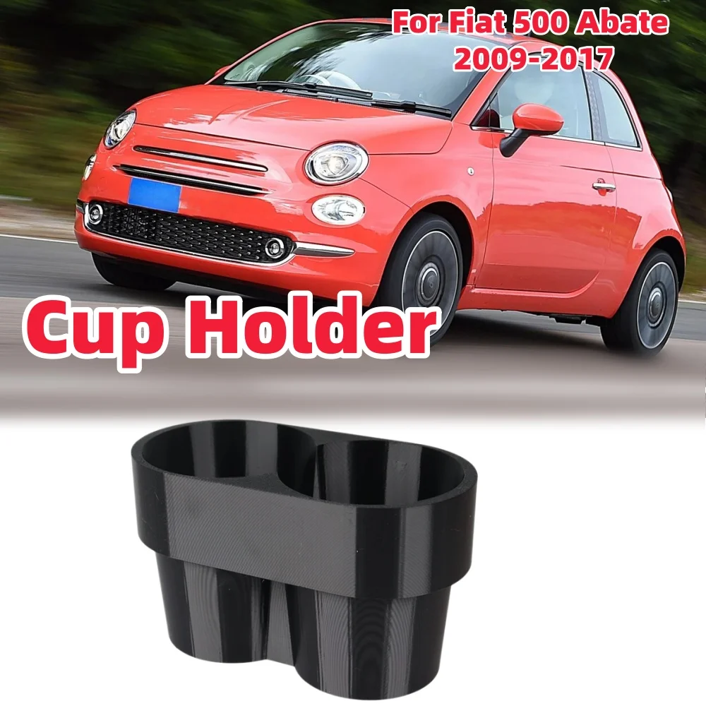 Portavasos para Fiat 500 Abate 2009-2017, Caja de Almacenamiento para Bebidas, Organizador para Consola Central, Accesorios de Almacenamiento y Ordenación Interior del Automóvil