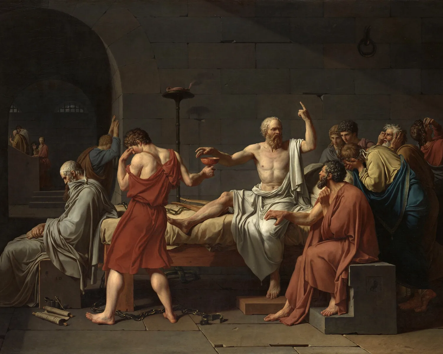 De dood van Socrates De dood van Marat door Jacques-Louis David POSTER Wanddecoratie voor thuis Decoratief schilderij