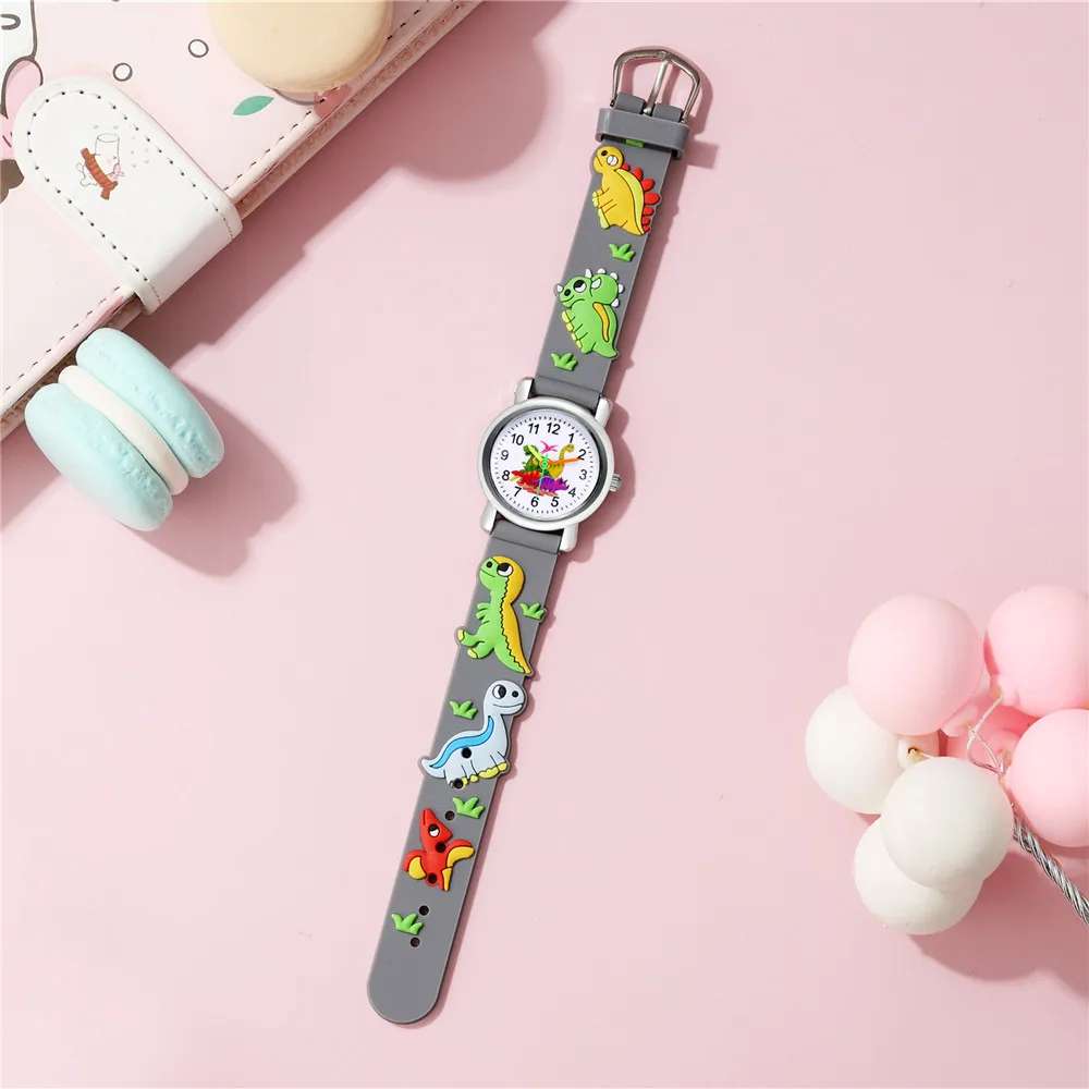 Cute dinosaur silicone band quartz Children\'s cartoon watch