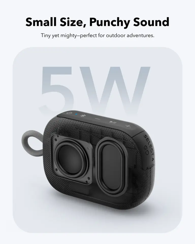 سماعة استحمام بلوتوث Soundcore Select 4 Go من Anker، مقاومة للماء/الغبار IP67، سماعة محمولة فائقة، وقت تشغيل 20 ساعة - 3
