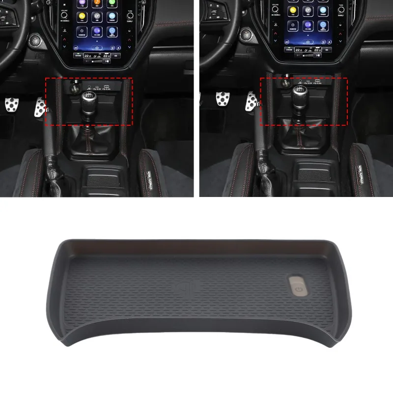 

Silicone Center Console Wireless Charger Storage Tray Mat Pad Trim For 2025+ Subaru CrossTrek Car Interior Accessories