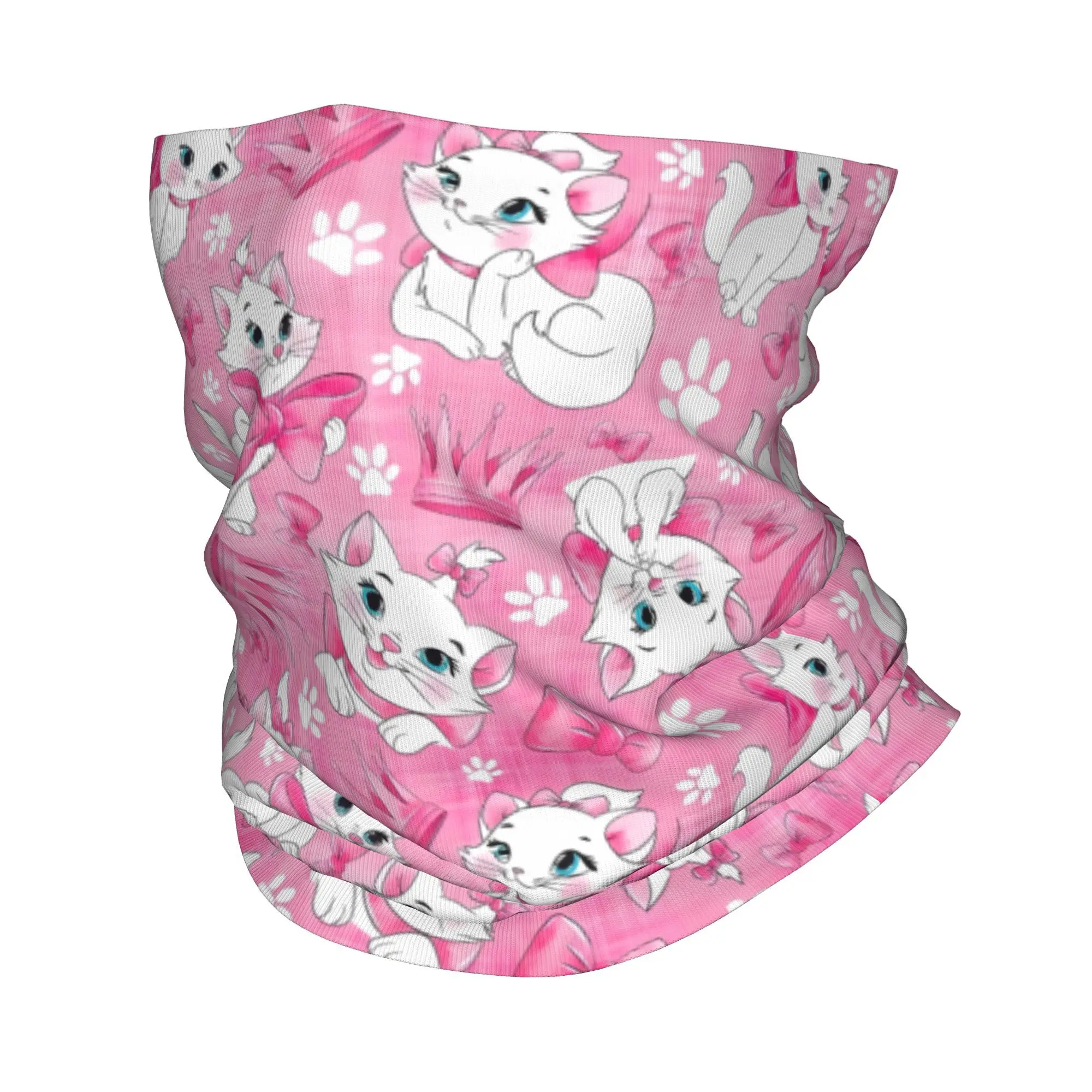 

Cute Cartoon Marie Cat Winter Headband Neck Warmer Men Women Hiking Running Tube Scarf Funny Animal Pattern Face Bandana Gaiter