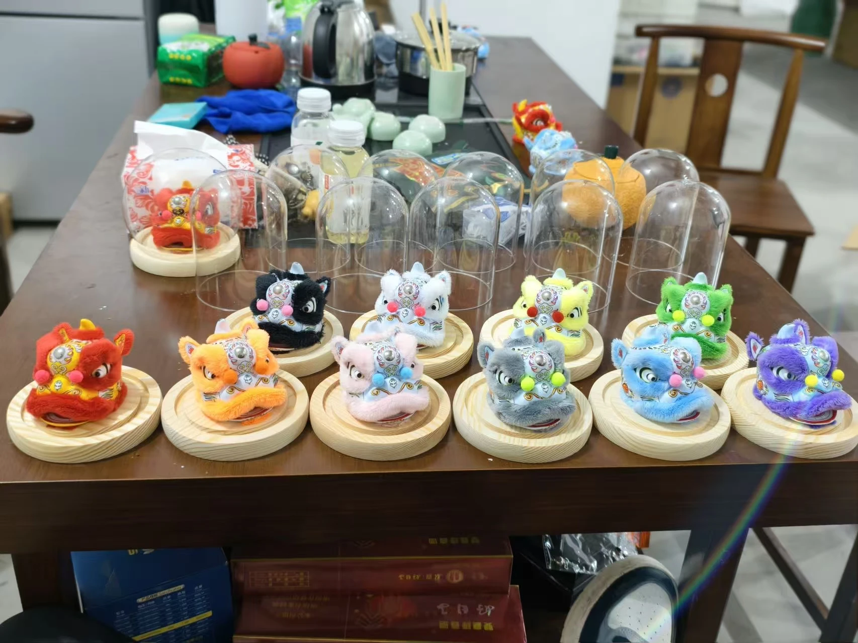 

Lion Dance Keychain Chinese Style Lucky Ornament Creative Car Interior Decoration Pendant Gift