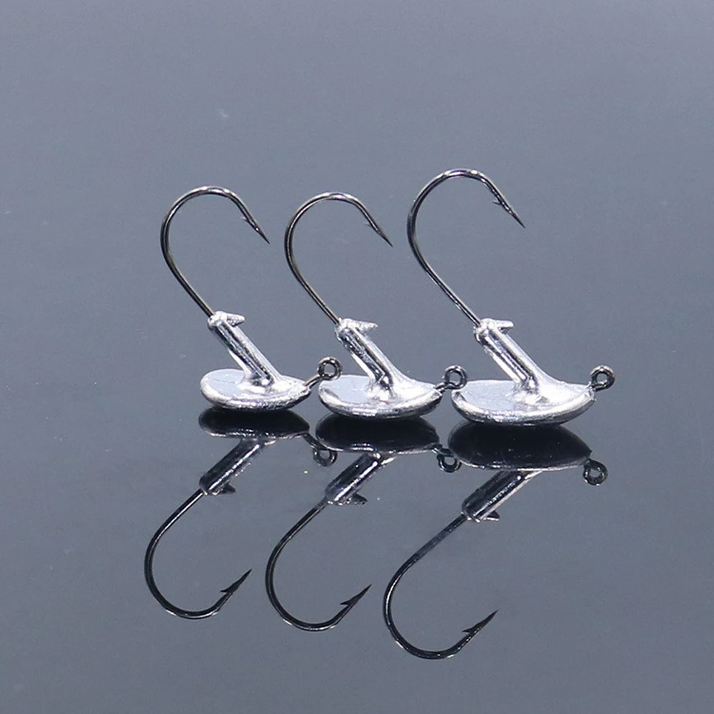 

50PCS/Lot 3.5g 5g 7g 10g 14g Tumbler Head Hook Jig Bait Fishing Hook For Soft Lure Fishing Tackle Fishing Tackle Accessorie