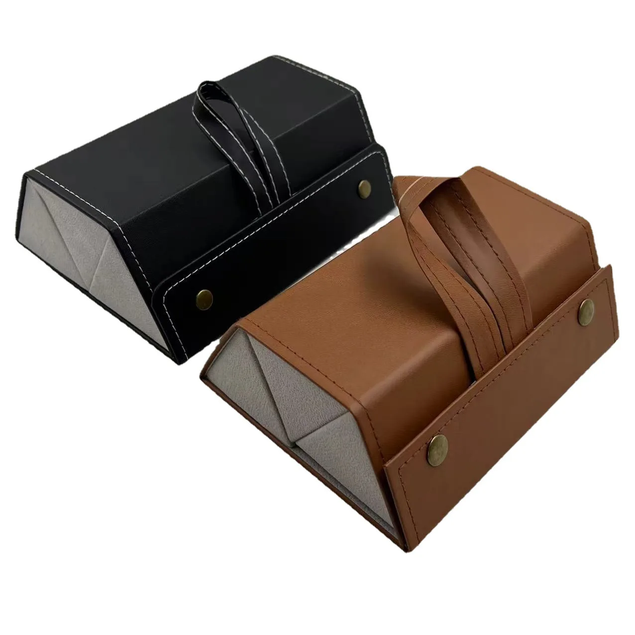 Portable Glasses Organizer 1/2/3/4/5/6 Multi-slot Eyeglasses Storage Display Travel Folding Sunglasses PU Leather Case