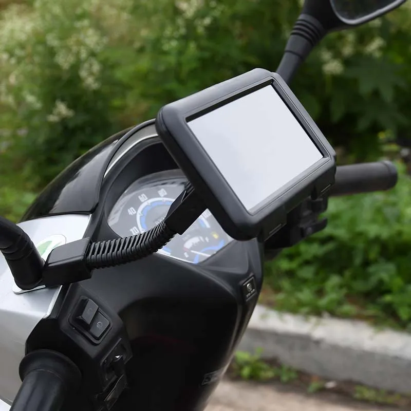 SEAMETAL Motorcycles Phone Holder Rearview Mirror Cellphone Stand Waterproof Cover Phone Bracket Autocycle Mobile Phone Support