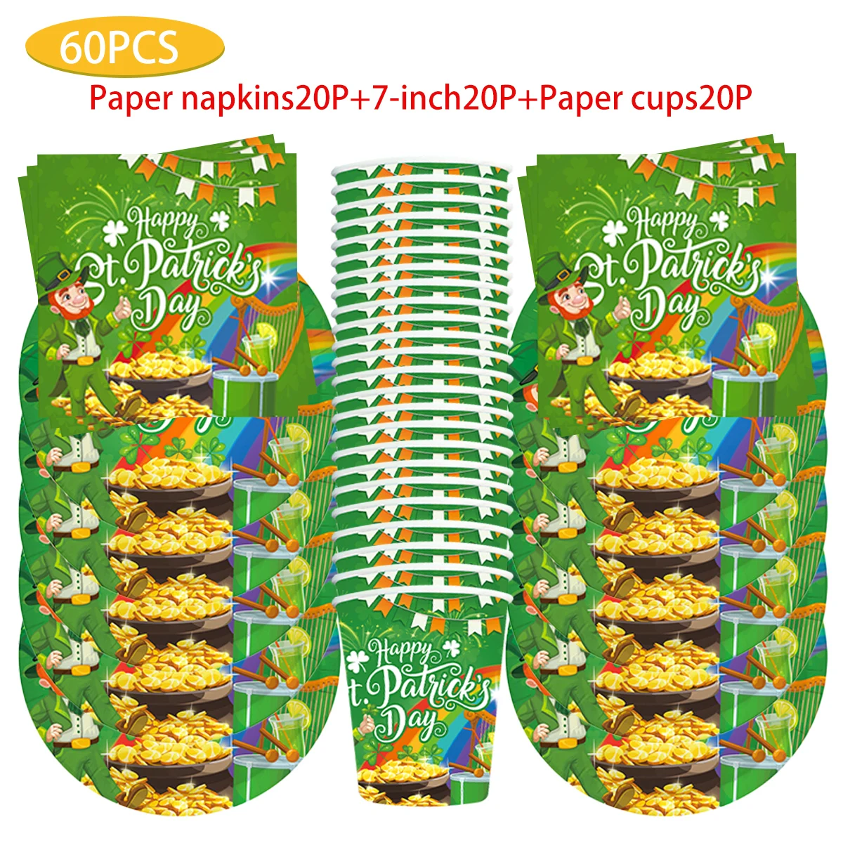 

St. Patrick's Day Themed Birthday Party supplies Scene disposable Birthday ecorat decoration party Atmosphere arrangemen se