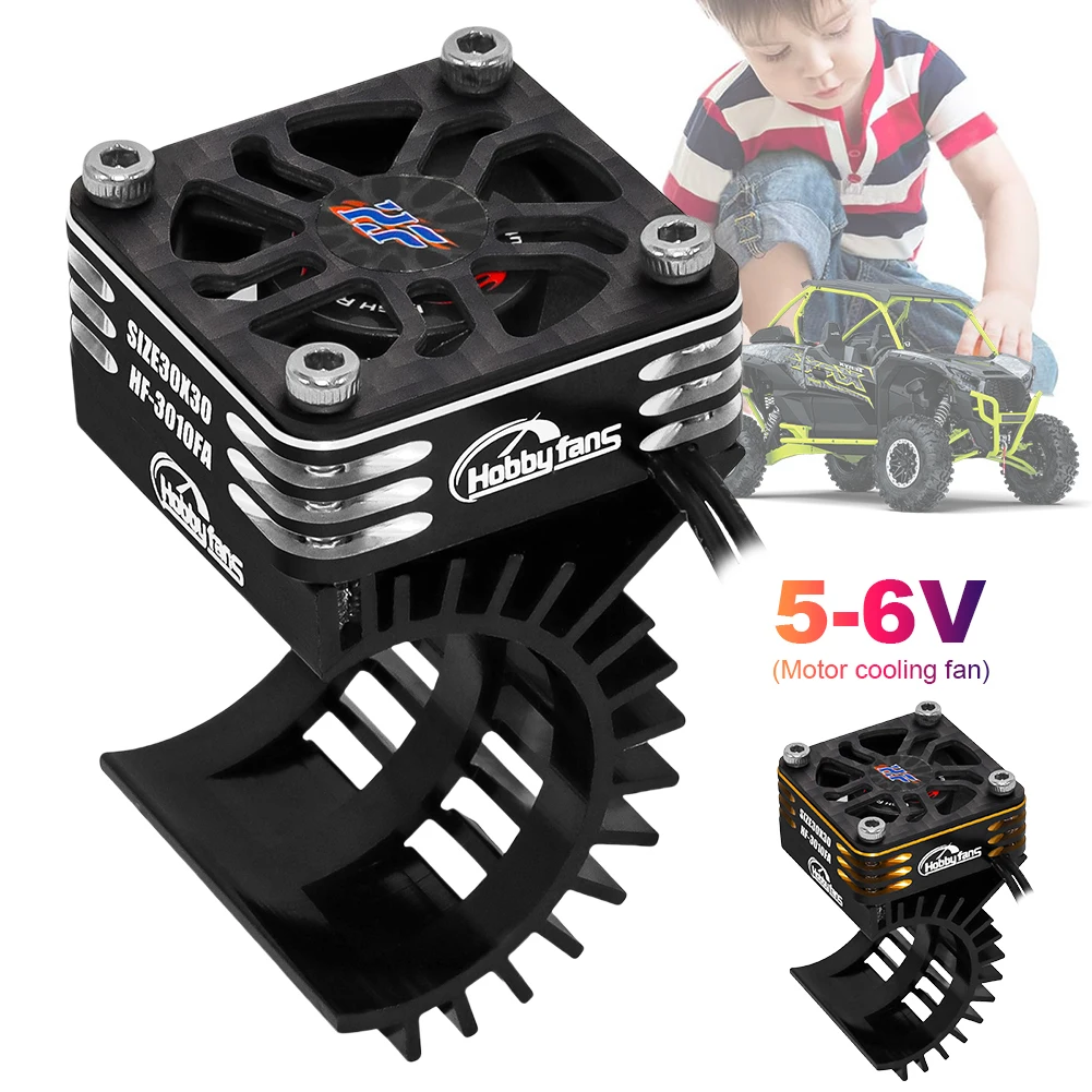 

RC Motor Heat Sink with Metal Cooling Fan for 370 380 390 2838 2858 2845 Brushless Motor for 1/14 1/16 1/18 RC Car Buggy Truck