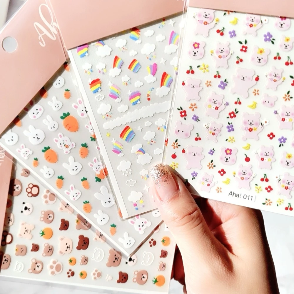 

1Pc Cartoon Nail Sticker Cute Style Little Bear Love Rainbow Dinosaur Instagram Panda Unicorn Fruit Sticker Nail Art Decoration