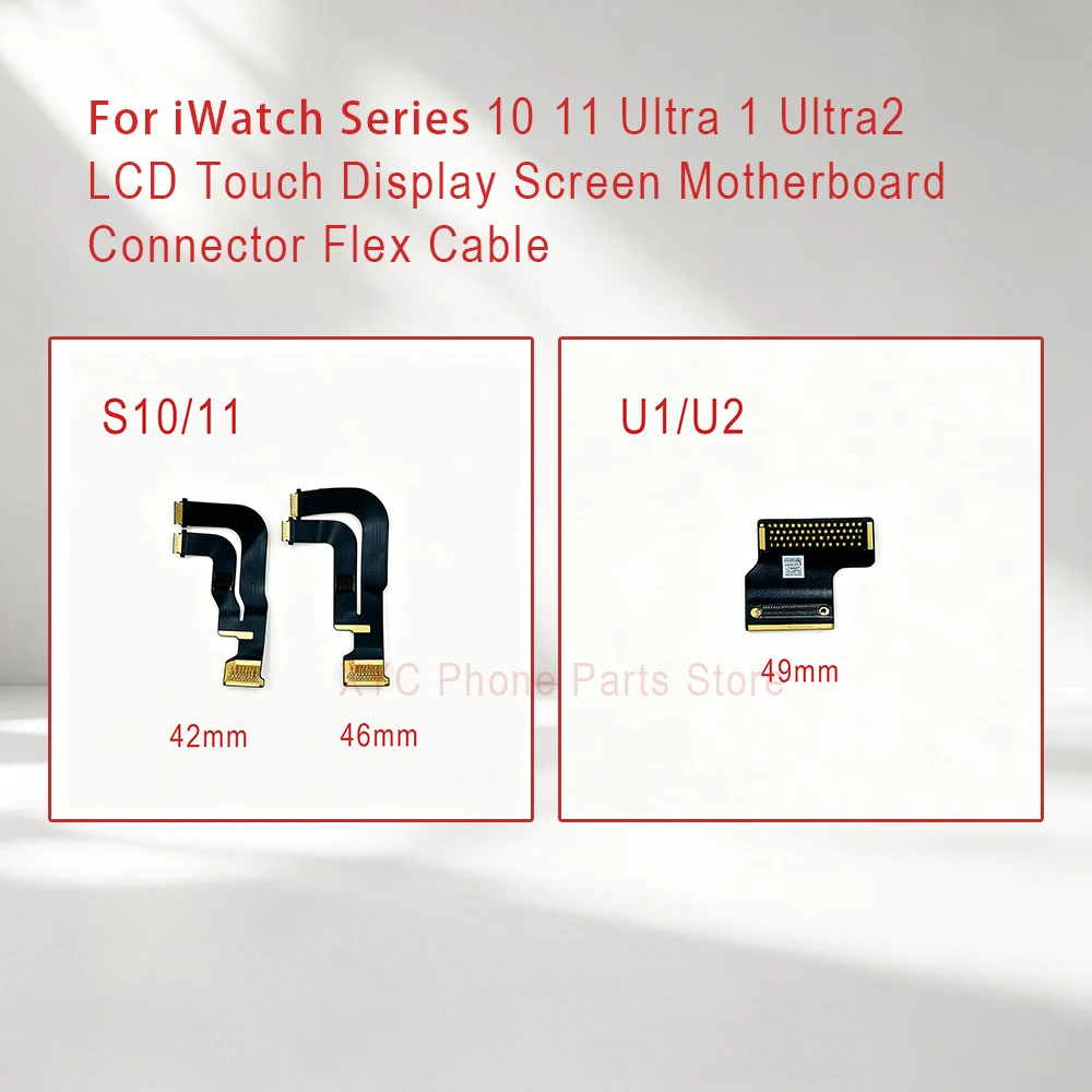 For iWatch Series 10 11 Ultra 1 2 42 46 49mm LCD Touch Screen Connector Motherboard Ribbon Flex Cable Replacement Parts LTE GPS
