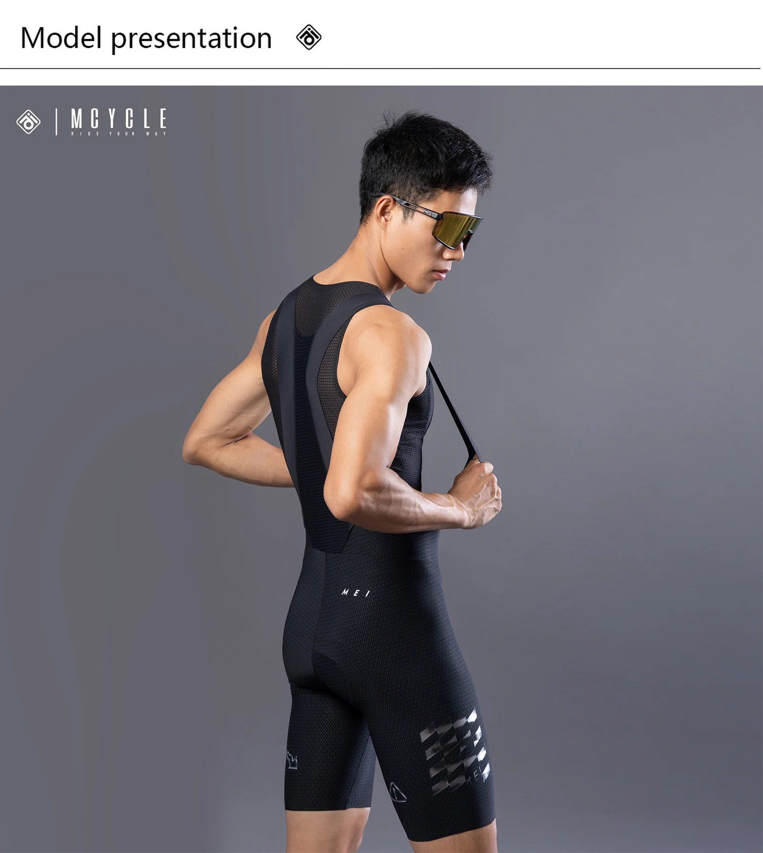 Mcycle Neue Stil Bike Shorts Strumpfhosen Anpassen Atmungsaktive Gepolsterte Fahrrad Shorts Nahtlose Radfahren Trägerhose Für Mann – Detail 13