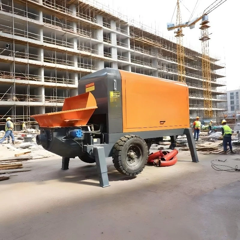 High Quality Concrete Pump Mini Concrete Mixer Pump Secondary Trailer Type High Efficiency Pump