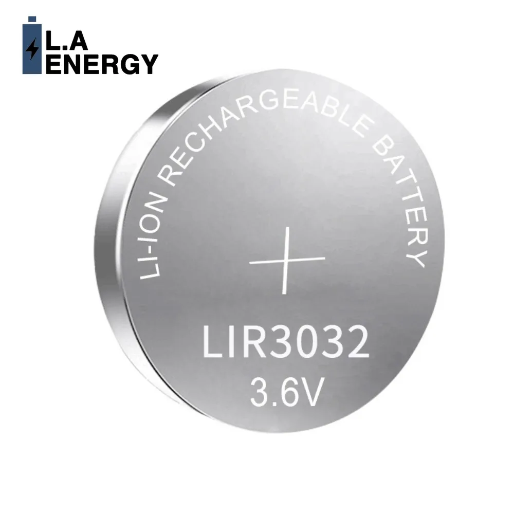 5PCS LIR3032 3.6V 180mAh Rechargeable Lithium Button Battery Can Replace CR3032 Coin Cell Batteries