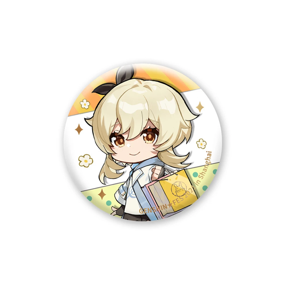 58mm Gra Genshin Impact Paimon Lumine Aether Cosplay KOSTIUM Odznaka Pin SPTE Blaszana Broszka Rekwizyt Prezent Świąteczny