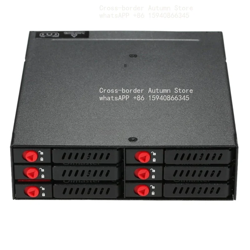 6 Bays Mobile Backplane Support 2.5'' SATA HDD SSD Hard Drive with Cooling Fan Locker Hot-swap 6Gbps Transmission