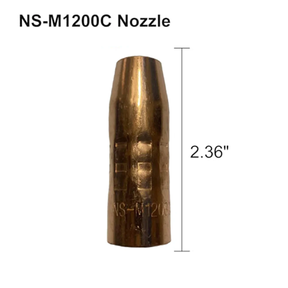 NSM1200C MIG فوهة لحام 2 قطعة 12 بوصة فتحة النحاس استبدال متوافق مع ميلر لسلسلة MDX المواد الاستهلاكية لحام
