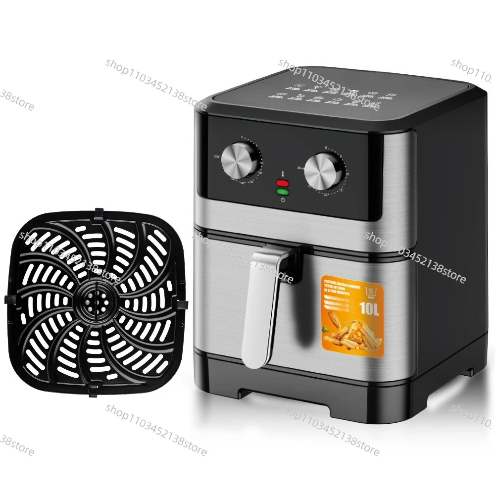 Air Fryer 10L Large Capacity Household Oil-free Fryer Smokeless Electric Baking Pan Electric Baking Cooking Pan
