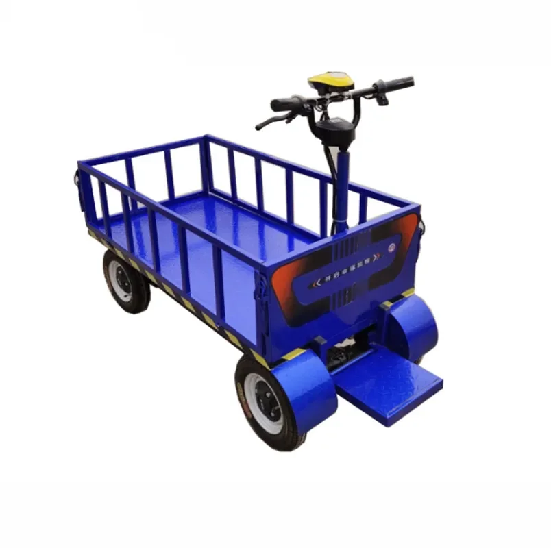 Hot Sale Personalized Bespoke Electric Flatbed Car For Warehouse Carry Materials Electric Trolley In Stock