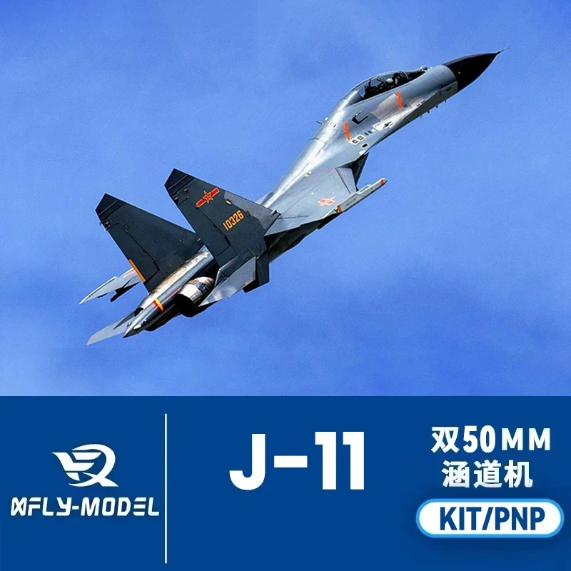 XFly J-11 Twin 50mm EDF Electric Remote Control Fixed Wing Airplane Ducted Fan Jet Fighter Aircraft RC Adult Toy KIT PNP Version
