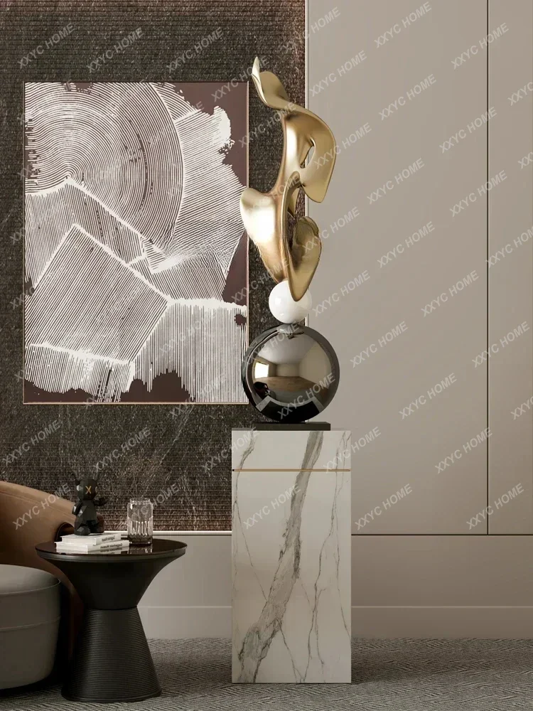 XL Galvanotecnica Scultura d'arte Geometria moderna Ornamenti da pavimento Modello Casa Soggiorno Ingresso