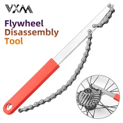 Bike Flywheel Removal Tool Kit With Cassette Wrench 12 Teeth MTB Cassette Sprocket Removal Wrench Portable Bicycle Repair Tools