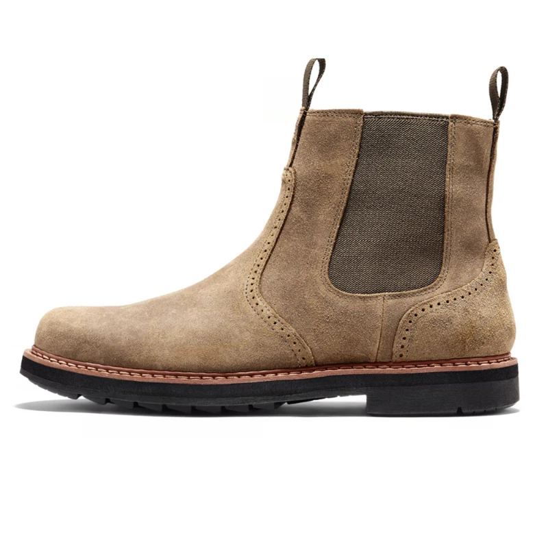 Fashion Yellow Chelsea Boots Men Pointed Comfortable Dress Boots Men Slip on Cheap Men's Suede Shoes Zapatos Hombre Casual 2025