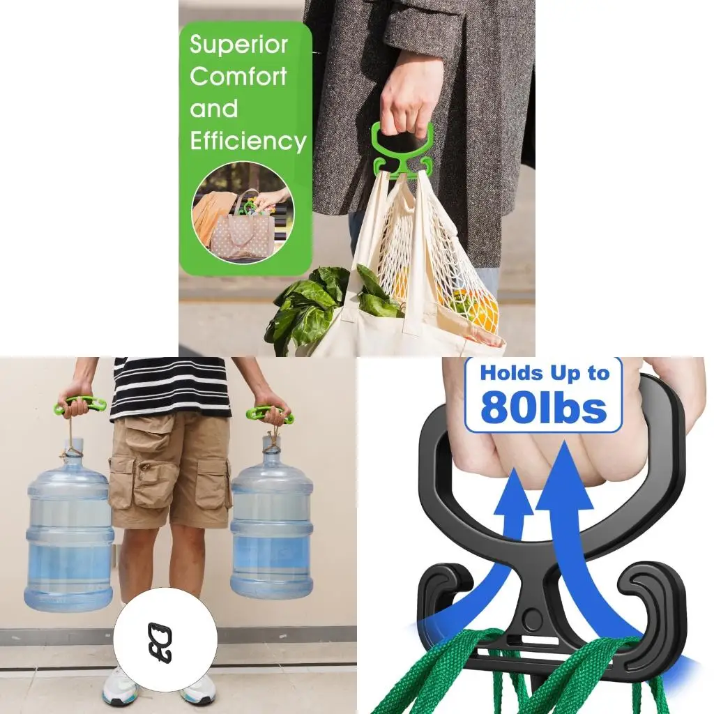 

Shopping Bag Handle Support Nonslip Grip Heavy Duty Plastic Household Organiser