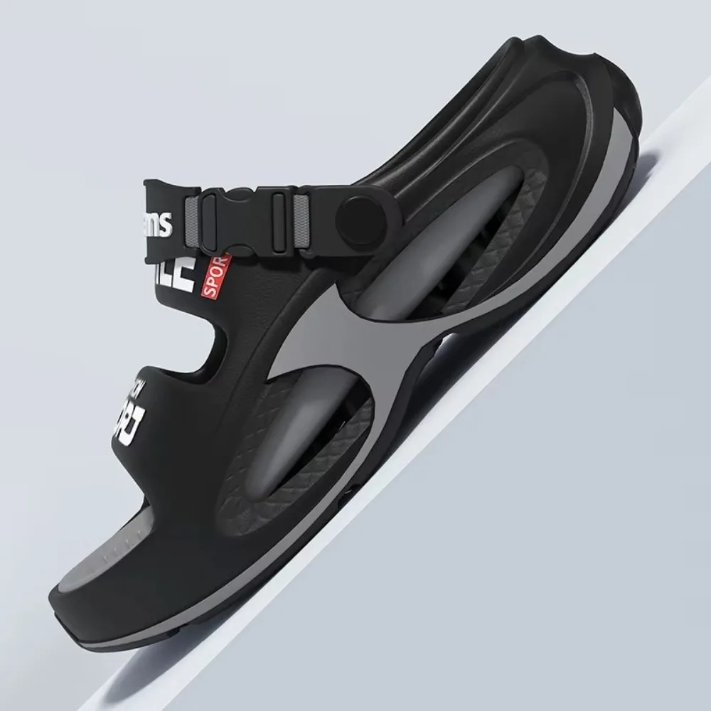 Plateau-Sandalen mit dicker Sohle, erhöhtes Design für Paare, rutschfeste Strand-Slipper, dicke Sohle für den Außenbereich, Herren-Sandalen für Männer – Detail 6