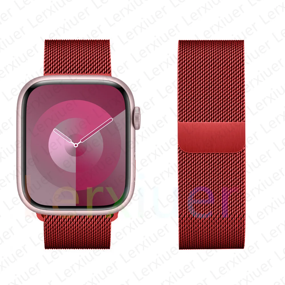 Milanese Loop für Apple Watch Armband 46mm 44mm 45mm 40mm 42mm 41mm 38mm 49mm Armband iWatch Serie 10 Ultra 2 9 8 SE 7 6 5 Band