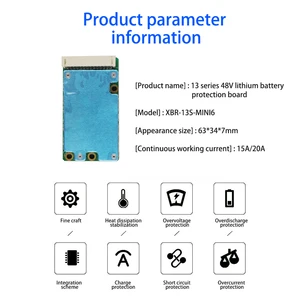 13S 48V Litio de litio TERMATIA Tablero de protección del módulo de igualación Sistema de gestión de baterías de alimentación 12 Mejor sistema de almacenamiento de energía de ventas - №11