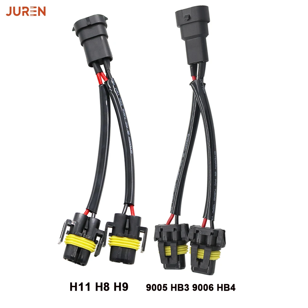 

1pcs H8 H9 H11 9005 9006 Wire Connector for HID LED male female Wiring Harness Socket Wire Connector Plug Adapter Head Light
