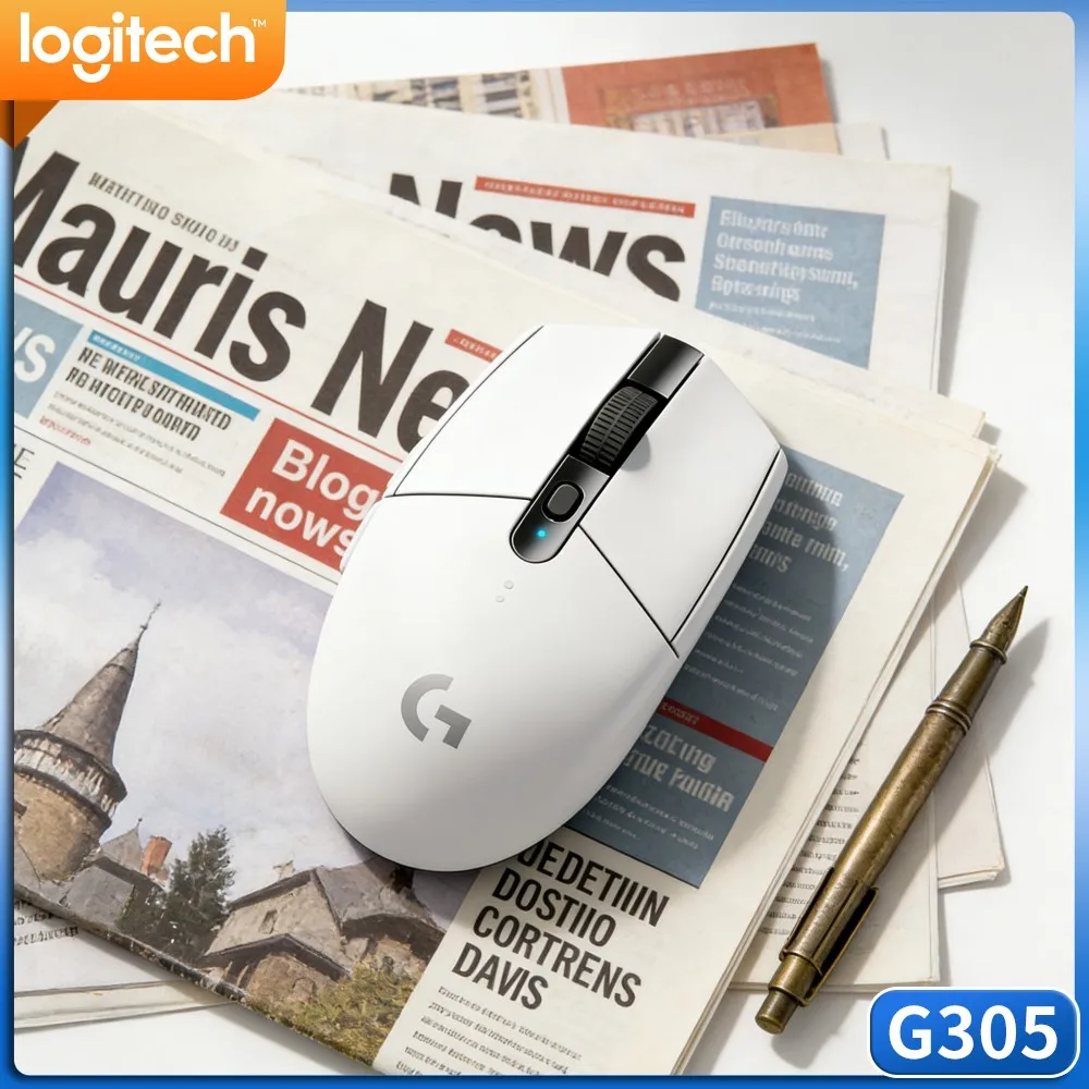 Logitech G305 LIGHTSPEED Durable Play Mice,HERO 12000 DPI Optical Sensor,6 Custom Buttons,250H Battery Life Fit PC Mac System