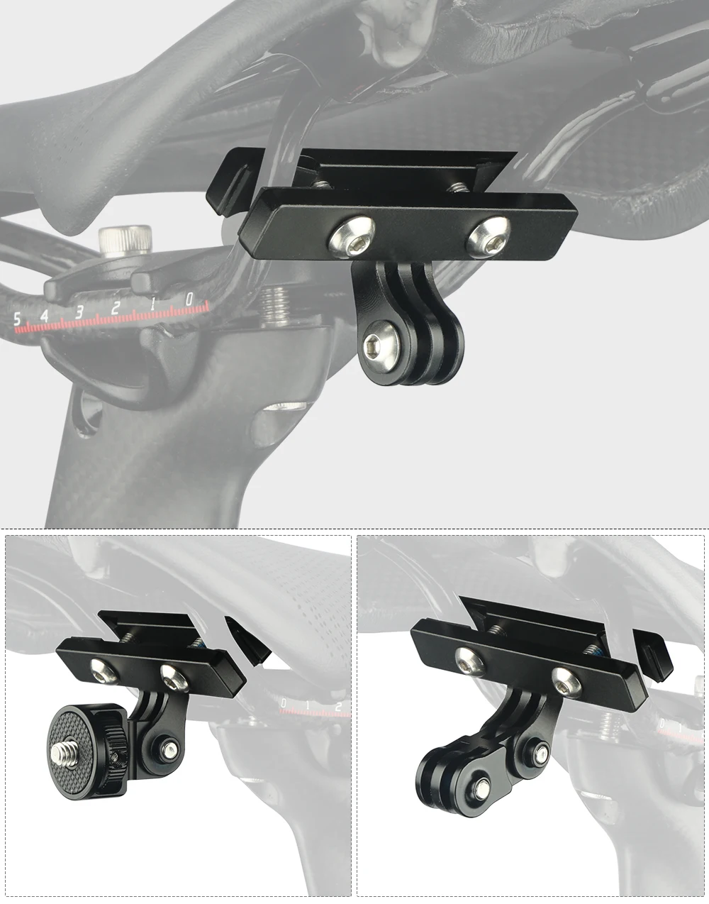 Deemount Fahrrad Sattel Schiene Mount Adapter Rücklicht Halterung MTB Fahrrad Sattelstütze Basis Halter Passt Rücklicht Gopro Sport Kamera – Detail 7