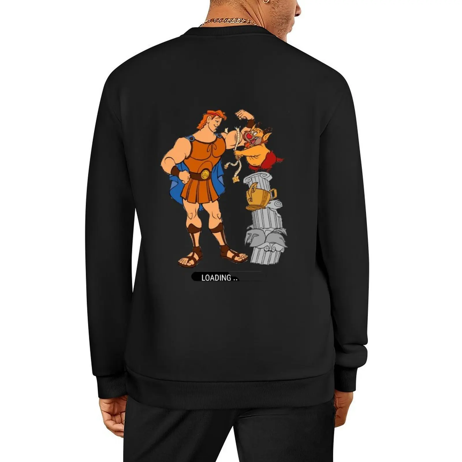 

HERCULES ANIME GYM LOADING... Classic . Pullover tracksuit mens clothes winter clothes men wear graphic sweatshirts