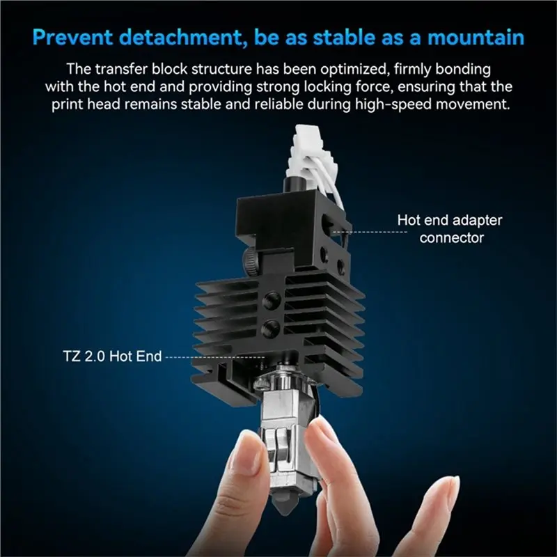 ABZW For Anycubic Kobra S1 TZ 2.0 Convert To S1C Hotend Combo Adapter Hardened Steel Nozzle Upgraded Hotend 0.4MM