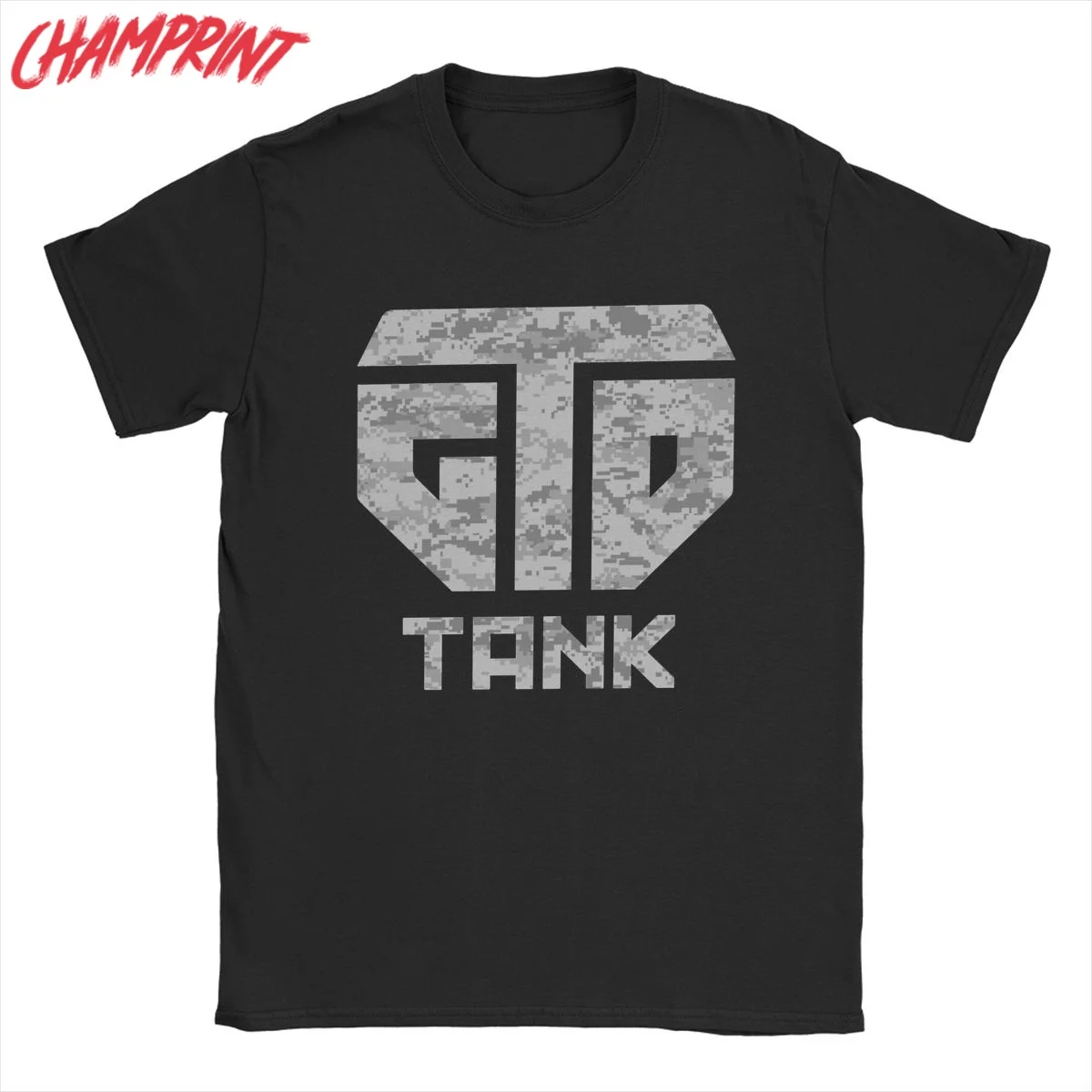 Tank Gervonta Davis Camo T Shirts for Men Pure Cotton Vintage T-Shirt Round Collar Tees Short Sleeve Tops Gift Idea