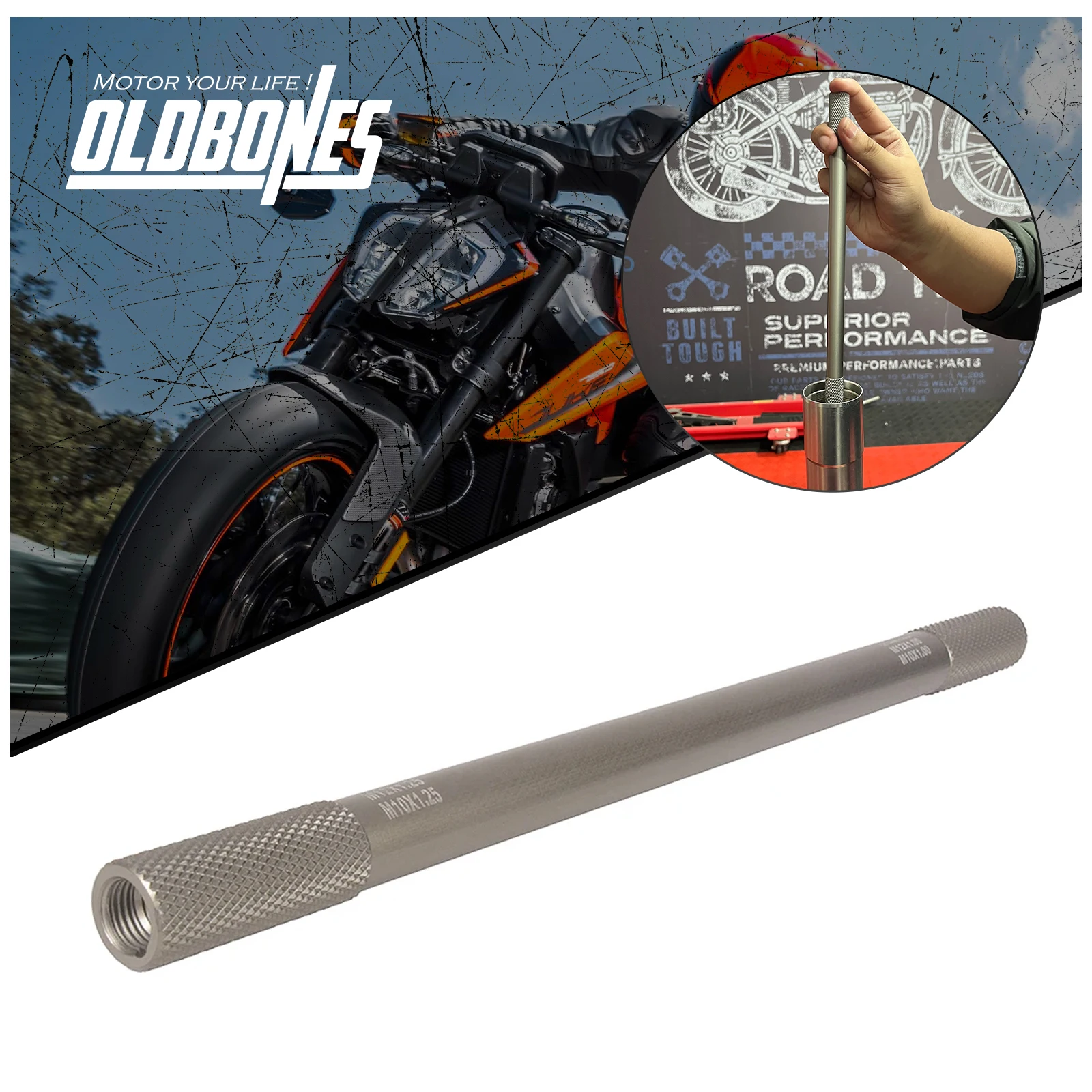 Oldbones Motorcycle Accessories Fork Damping Rod Maintenance Repair Tool 5 in 1
