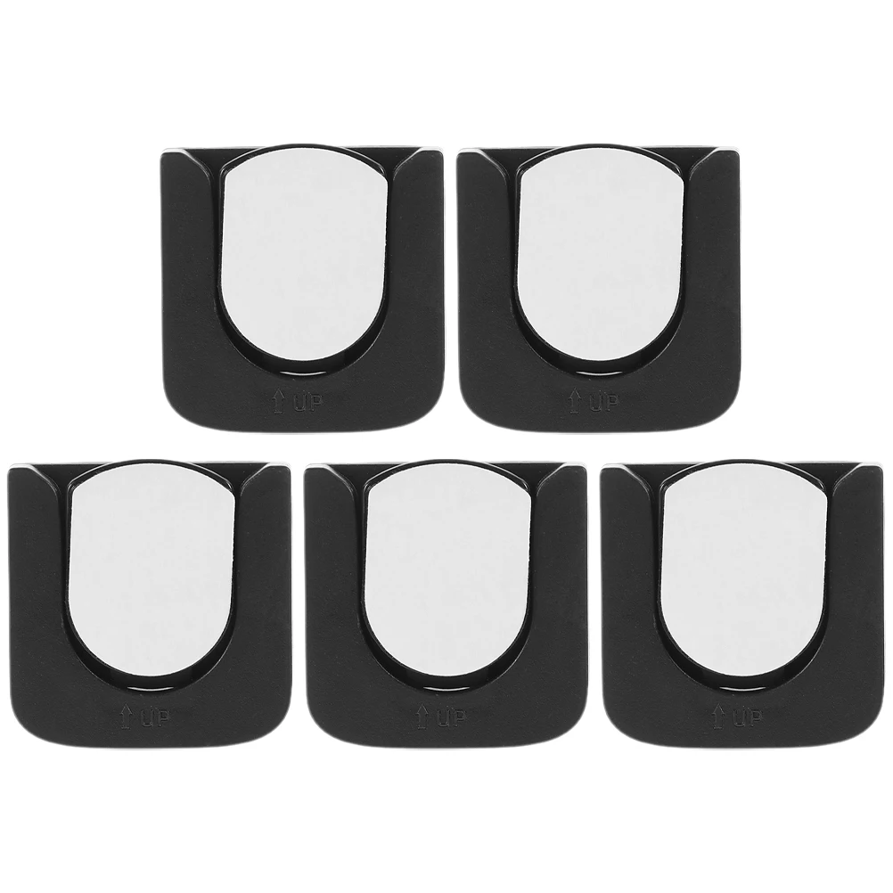 

5pcs Magnetic Wall Mount Remote Holder Adhesive Removable Black Organizer for Air Conditioner Glass Tile Bed